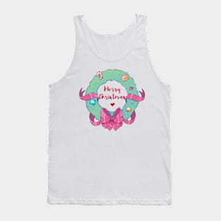 Merry Christmas wreath Tank Top